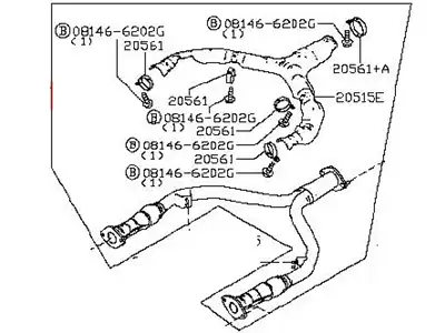 Гофра глушителя NISSAN 20020-JL00A L= d=