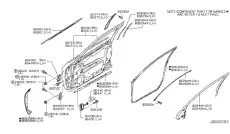 MOULDING ASSY, PLASTIC 80282EG000 NISSAN