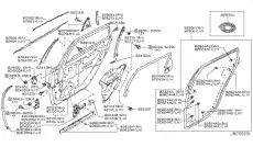 MOULDING ASSY, PLASTIC 82282EG000 NISSAN