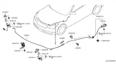 CABLE ASSY, BONNET LOCK 65621JK600 NISSAN