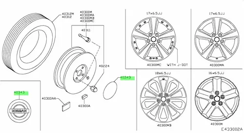 деталь 40342JD18A NISSAN