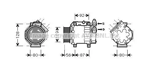 Радиатор системы охлаждения двигателя AVA VW2199