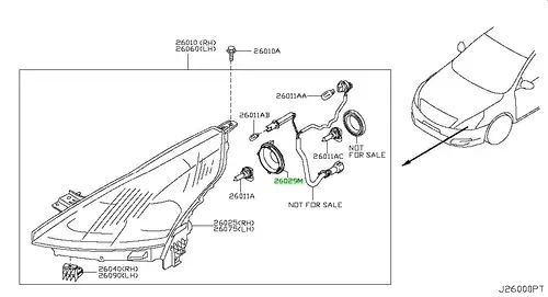 Защита фар NISSAN 26030JN20A