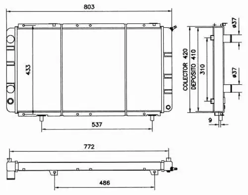 Радиатор кондиционера (конденсатор) NRF 52063