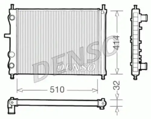 Радиатор системы охлаждения двигателя DENSO DRM09020