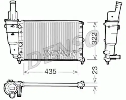 Радиатор системы охлаждения двигателя DENSO DRM09095