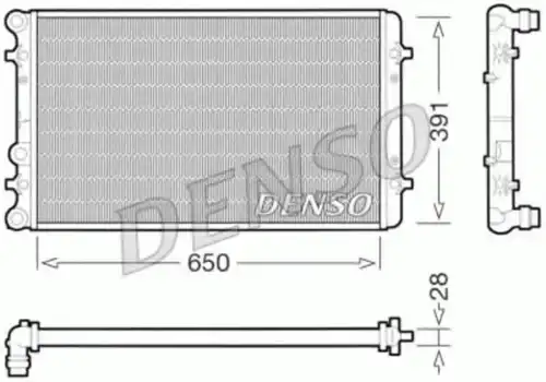 Радиатор системы охлаждения двигателя DENSO DRM02007