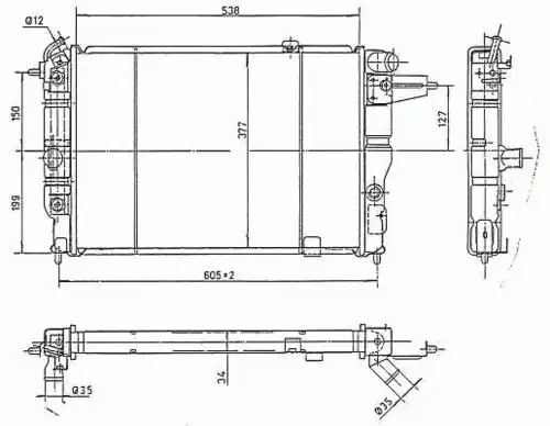 Радиатор кондиционера (конденсатор) NRF 513508