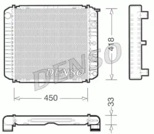 Радиатор системы охлаждения двигателя DENSO DRM33005