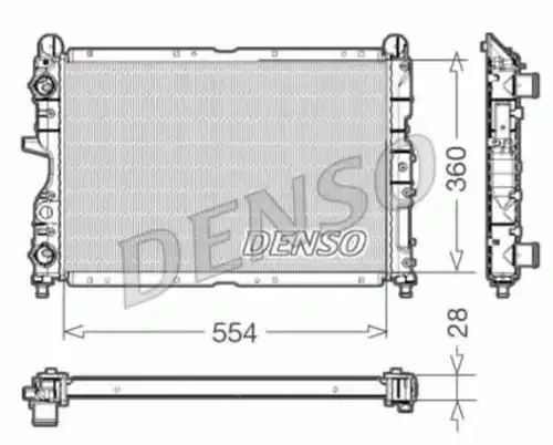 Радиатор системы охлаждения двигателя DENSO DRM01003