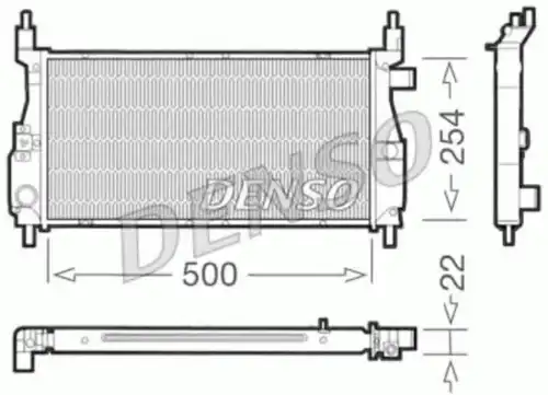 Радиатор системы охлаждения двигателя DENSO DRM24003