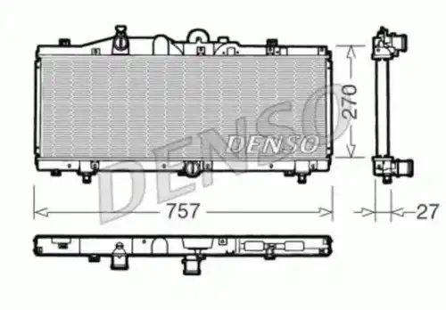 Радиатор системы охлаждения двигателя DENSO DRM09010