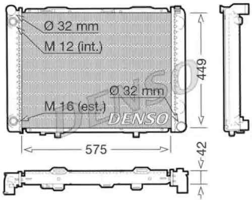 Радиатор системы охлаждения двигателя DENSO DRM17069