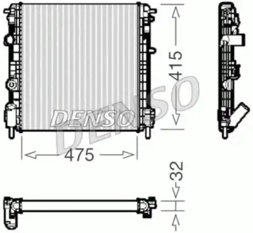 Радиатор системы охлаждения двигателя DENSO DRM23014