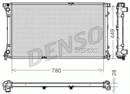 Радиатор системы охлаждения двигателя DENSO DRM23098