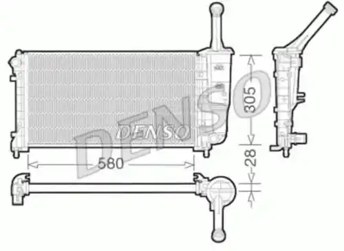 Радиатор системы охлаждения двигателя DENSO DRM09106