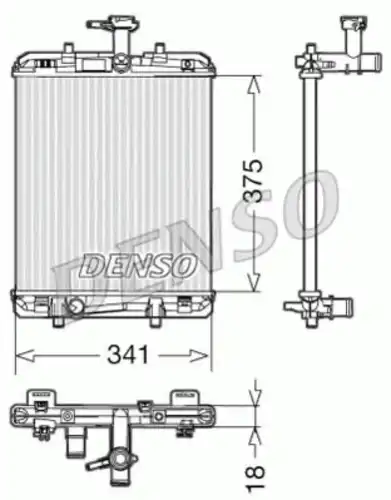 Радиатор системы охлаждения двигателя DENSO DRM21600