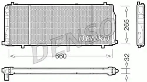 Радиатор системы охлаждения двигателя DENSO DRM02004