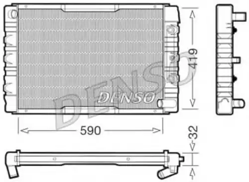 Радиатор системы охлаждения двигателя DENSO DRM33034