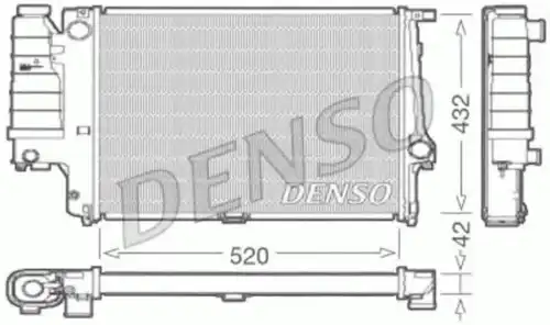 Радиатор системы охлаждения двигателя DENSO DRM05064