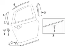  МОЛДИНГ ДВЕРИ ЗАДНЕЙ ЛЕВОЙ 31378625 VOLVO