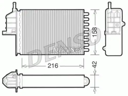 Радиатор печки DENSO DRR09080