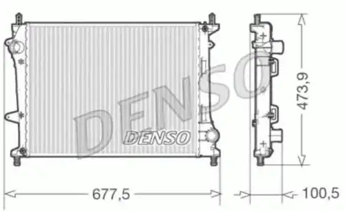 Радиатор системы охлаждения двигателя DENSO DRM09037