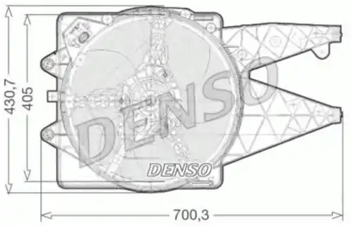 Вентилятор, охлаждение двигателя DER01020 DENSO