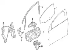 Уплотнитель стекла двери передней правой VOLVO 31352546