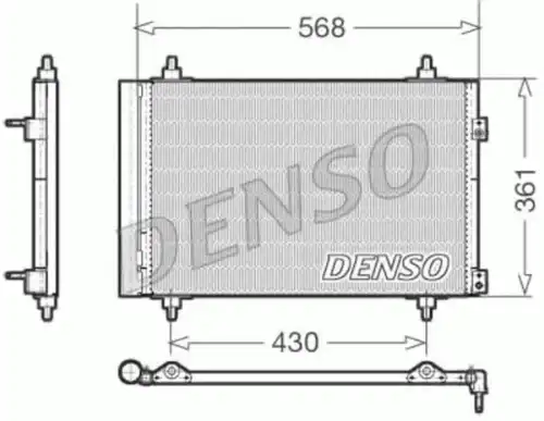 Радиатор кондиционера (конденсатор) DENSO DCN07008