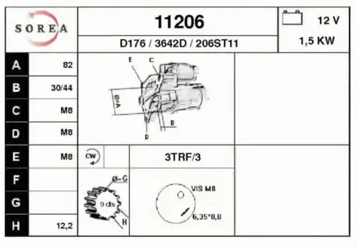 Стартер EAI 11206