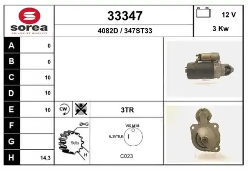 Стартер EAI 33347