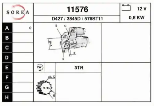 Стартер EAI 11576