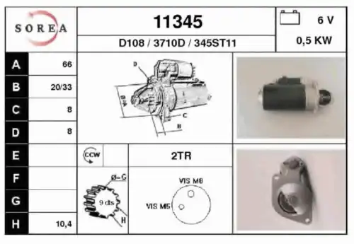 Стартер EAI 11345
