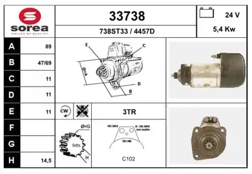 Стартер EAI 33738