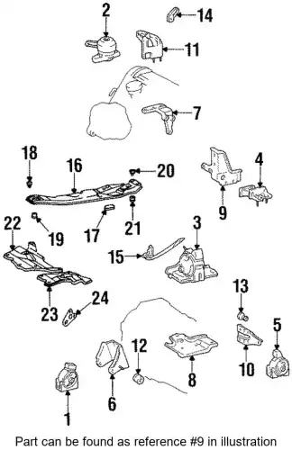 BRACKET, ENGINE MOUNTING CONTROL(FOR TRANSVERSE ENGINE) 1231374021 TOYOTA / LEXUS