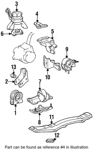 BRACKET, ENGINE MOUNTING, NO.2 RH 1231674070 TOYOTA / LEXUS