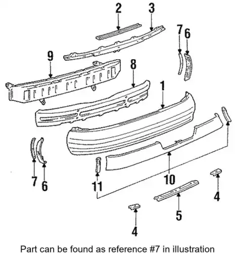 SUPPORT, REAR BUMPER SIDE, NO.2 RH 5215720090 TOYOTA / LEXUS