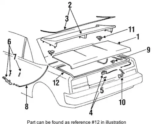 Уплотнитель двери TOYOTA / LEXUS 6446117010