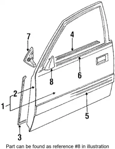 GARNISH, FRONT DOOR LOWER FRAME BRACKET, RH 6749120220 TOYOTA / LEXUS