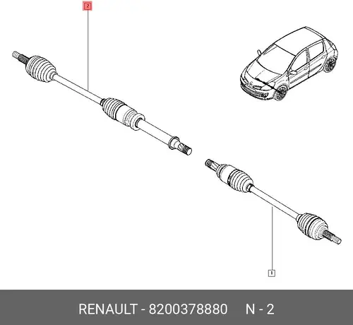 ШРУС наружный RENAULT 8200378880