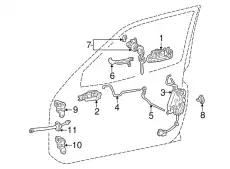 Ручка двери TOYOTA / LEXUS 6921042020B1
