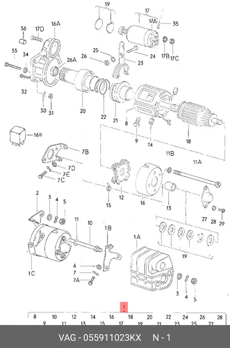 Стартер VAG 055911023KX