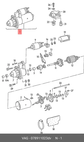 Стартер VAG 078911023DV