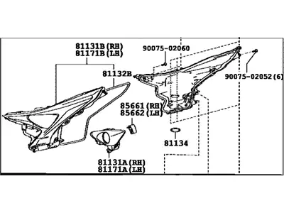 Фара TOYOTA / LEXUS 8107047711