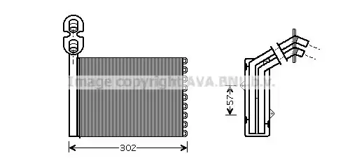 Радиатор печки AVA VNA6201