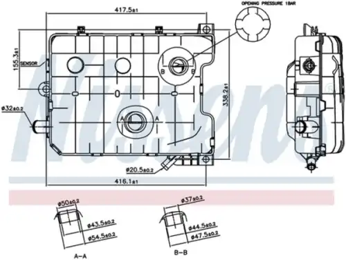 Расширительный бачок NISSENS 996021