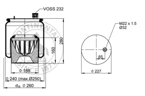 Тормозной диск CONTITECH 6121 N P44