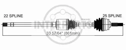 привод правый Peug PG-8-33-203 INTERPARTS