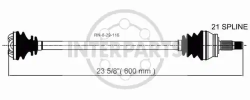 Вал приводной в сборе INTERPARTS RN-8-29-116